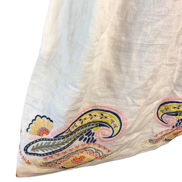 Boden White Dress with Multicolor Embroidery - Picture 9 of 12